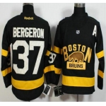Men's Boston Bruins #37 Patrice Bergeron Reebok Black 2016 Winter Classic Premier Jersey