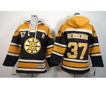 Old Time Hockey Boston Bruins #37 Patrice Bergeron Black Kids Hoodie