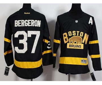 Youth Boston Bruins #37 Patrice Bergeron Reebok Black 2016 Winter Classic Premier Jersey