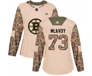 Adidas Boston Bruins #73 Charlie McAvoy Camo Authentic 2017 Veterans Day Women's Stitched NHL Jersey