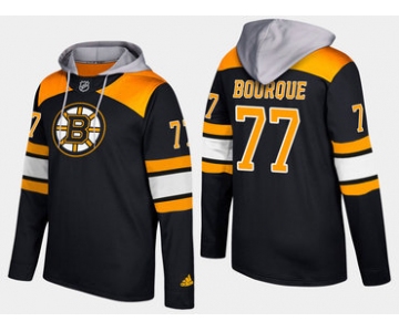 Adidas Boston Bruins 77 Ray Bourque Retired Black Name And Number Hoodie