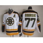 Men's Boston Bruins #77 Ray Bourque 1996-97 White CCM Vintage Throwback Jersey