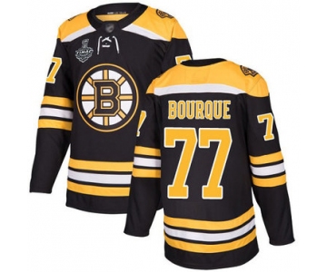 Men's Boston Bruins #77 Ray Bourque Black Home Authentic 2019 Stanley Cup Final Bound Stitched Hockey Jersey