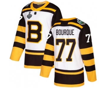 Men's Boston Bruins #77 Ray Bourque White Authentic 2019 Winter Classic 2019 Stanley Cup Final Bound Stitched Hockey Jersey