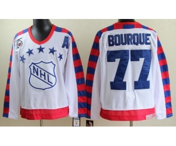 NHL 1992 All-Star #77 Ray Bourque White 75TH Throwback CCM Jersey
