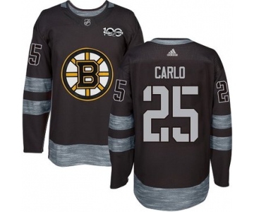 Adidas Bruins #25 Brandon Carlo Black 1917-2017 100th Anniversary Stitched NHL Jersey