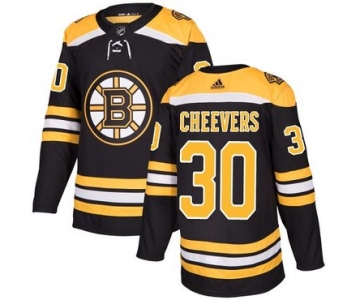 Adidas Bruins #30 Gerry Cheevers Black Home Authentic Stitched NHL Jersey