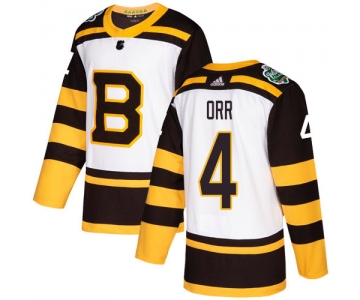 Adidas Bruins #4 Bobby Orr White Authentic 2019 Winter Classic Stitched NHL Jersey