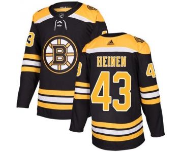 Adidas Bruins #43 Danton Heinen Black Home Authentic Stitched NHL Jersey