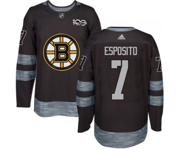 Adidas Bruins #7 Phil Esposito Black 1917-2017 100th Anniversary Stitched NHL Jersey