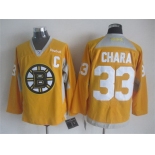 Boston Bruins #33 Zdeno Chara 2014 Training Yellow Jersey