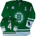 Boston Bruins #4 Bobby Orr St. Patrick's Day Green Jersey