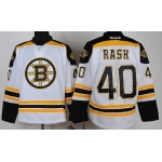 Boston Bruins #40 Tuukka Rask White Jersey