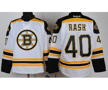 Boston Bruins #40 Tuukka Rask White Jersey