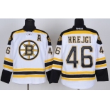 Boston Bruins #46 David Krejci White Jersey