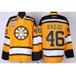 Boston Bruins #46 David Krejci Yellow Jersey