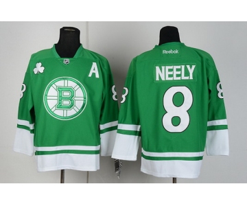 Boston Bruins #8 Cam Neely St. Patrick's Day Green Jersey