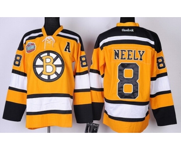 Boston Bruins #8 Cam Neely Yellow Jersey