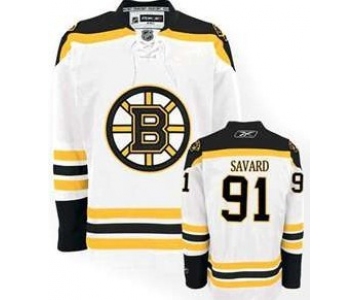 Boston Bruins #91 Marc Savard White Jersey