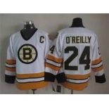 Men's Boston Bruins #24 Terry O'Reilly 1981-82 White CCM Vintage Throwback Jersey