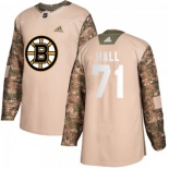 Men's Boston Bruins #71 Taylor Hall Adidas Authentic Veterans Day Practice Camo Jersey