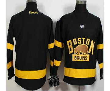 Men's Boston Bruins Blank Reebok Black 2016 Winter Classic Premier Jersey