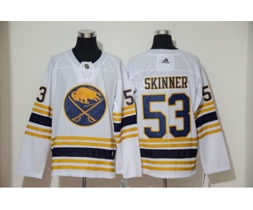 Men's Buffalo Sabres #53 Jeff Skinner White 50th Season Authentic Stitched Hockey Jersey