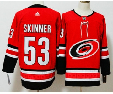 Men's Carolina Hurricanes #53 Jeff Skinner Red 2017-2018 Hockey Stitched NHL Jersey