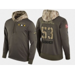 Nike Carolina Hurricanes 53 Jeff Skinner Olive Salute To Service Pullover Hoodie