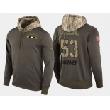 Nike Carolina Hurricanes 53 Jeff Skinner Olive Salute To Service Pullover Hoodie