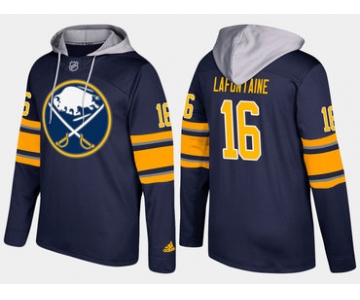 Adidas Buffalo Sabres 16 Pat Lafontaine Retired Blue Name And Number Hoodie