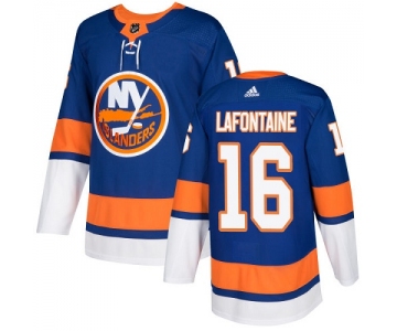 Adidas Islanders #16 Pat LaFontaine Royal Blue Home Authentic Stitched NHL Jersey