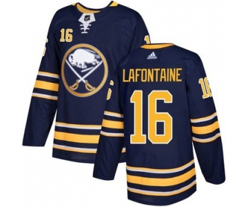Adidas Sabres #16 Pat Lafontaine Navy Blue Home Authentic Stitched NHL Jersey