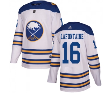 Adidas Sabres #16 Pat Lafontaine White Authentic 2018 Winter Classic Stitched NHL Jersey