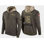 Nike Buffalo Sabres 16 Pat Lafontaine Retired Olive Salute To Service Pullover Hoodie