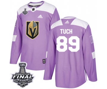 Adidas Golden Knights #89 Alex Tuch Purple Authentic Fights Cancer 2018 Stanley Cup Final Stitched NHL Jersey