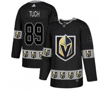 Men's Vegas Golden Knights #89 Alex Tuch Black Team Logos Fashion Adidas Jersey