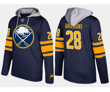 Adidas Buffalo Sabres 28 Zemgus Girgensons Name And Number Blue Hoodie