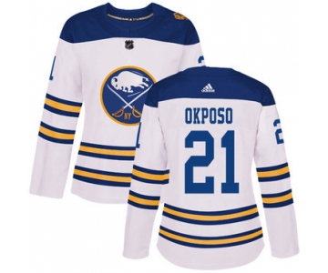 Adidas Buffalo Sabres #21 Kyle Okposo White Authentic 2018 Winter Classic Women's Stitched NHL Jersey
