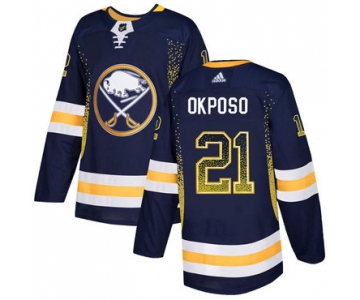 Men's Buffalo Sabres #21 Kyle Okposo Navy Drift Fashion Adidas Jersey
