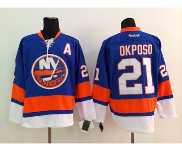 New York Islanders #21 Kyle Okposo Light Blue Jersey