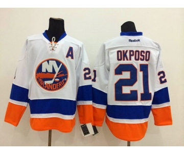 New York Islanders #21 Kyle Okposo White Jersey