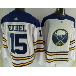 Adidas Sabres #15 Jack Eichel White Road Authentic Stitched NHL Jersey