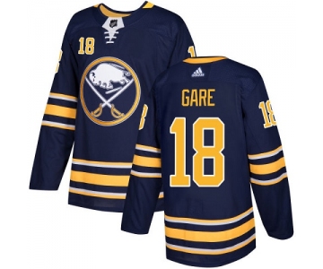 Adidas Sabres #18 Danny Gare Navy Blue Home Authentic Stitched NHL Jersey