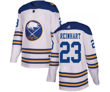Adidas Sabres #23 Sam Reinhart White Authentic 2018 Winter Classic Stitched NHL Jersey