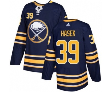 Adidas Sabres #39 Dominik Hasek Navy Blue Home Authentic Stitched NHL Jersey