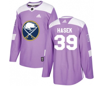 Adidas Sabres #39 Dominik Hasek Purple Authentic Fights Cancer Stitched NHL Jersey