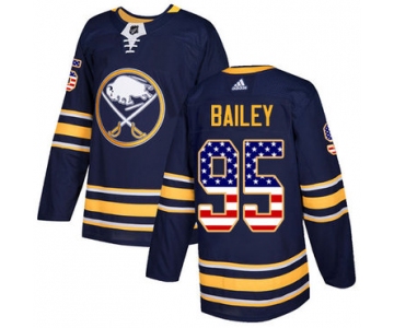 Adidas Sabres #95 Justin Bailey Navy Blue Home Authentic USA Flag Stitched NHL Jersey