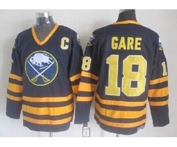 Buffalo Sabres #18 Danny Gare Navy Blue Throwback CCM Jersey