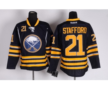 Buffalo Sabres #21 Drew Stafford Navy Blue Jersey